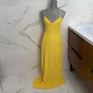 Beautiful canary yellow Maxi Dress